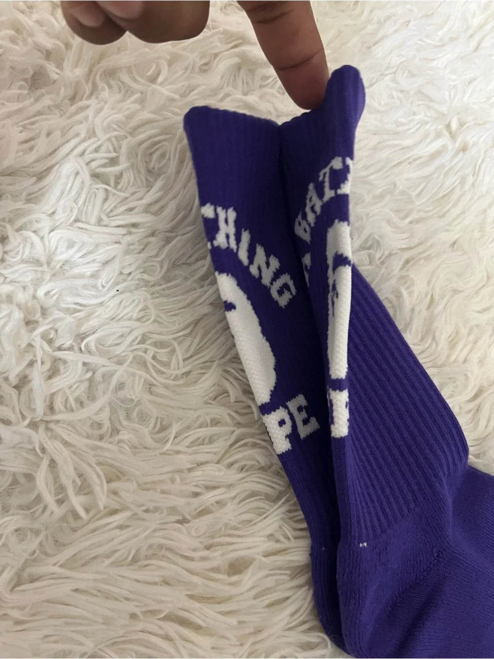 BAPE A Bathing Ape Head Embroidered Crew Socks 8-11 men’s or women’s